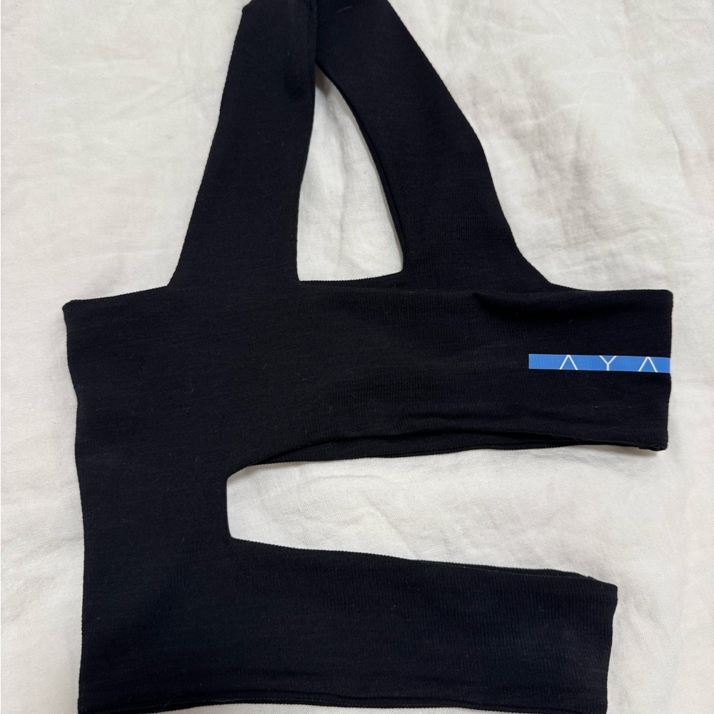 Are You Am I Black Cutout Top